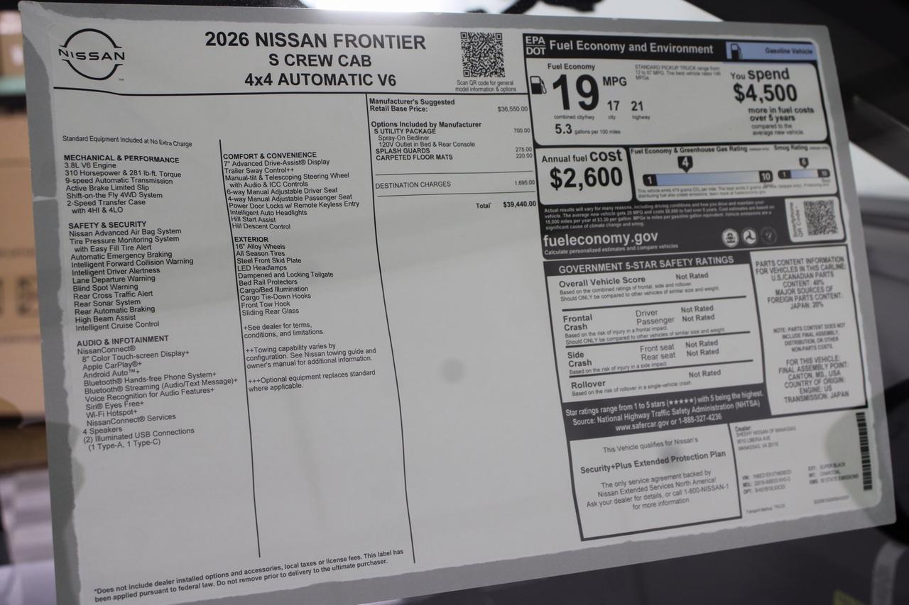 2026 Nissan Frontier S Manassas VA