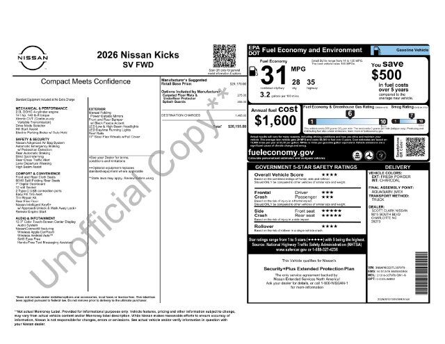 2026 Nissan Kicks SV Raleigh NC