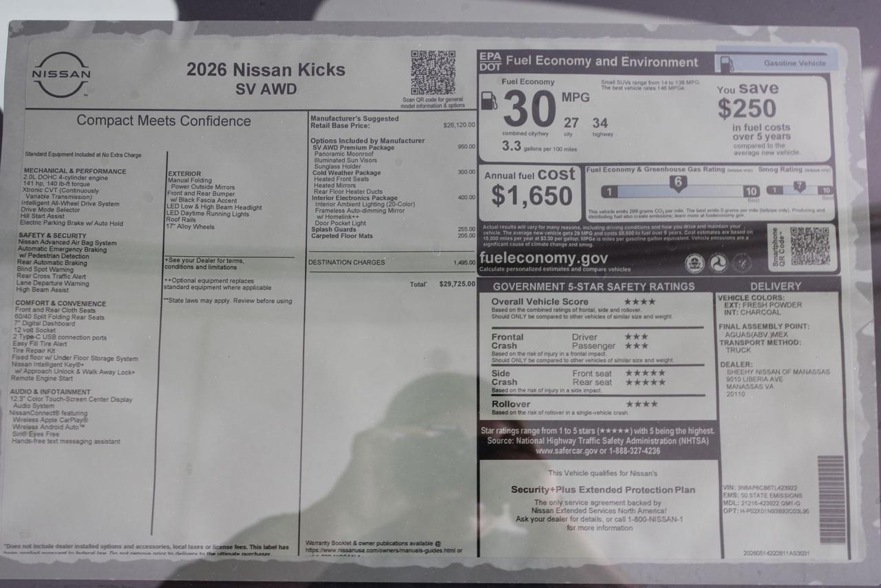 2026 Nissan Kicks SV Manassas VA