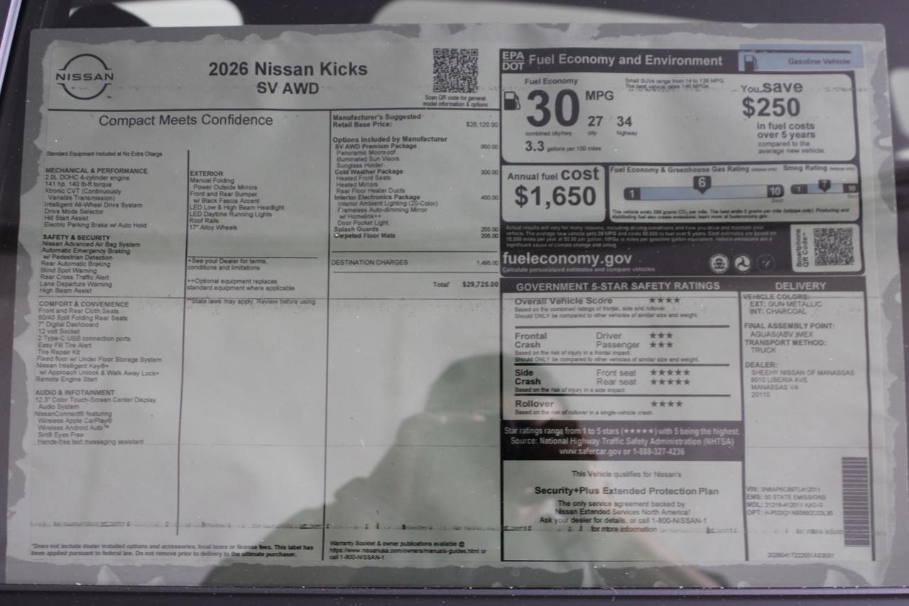 2026 Nissan Kicks SV Manassas VA