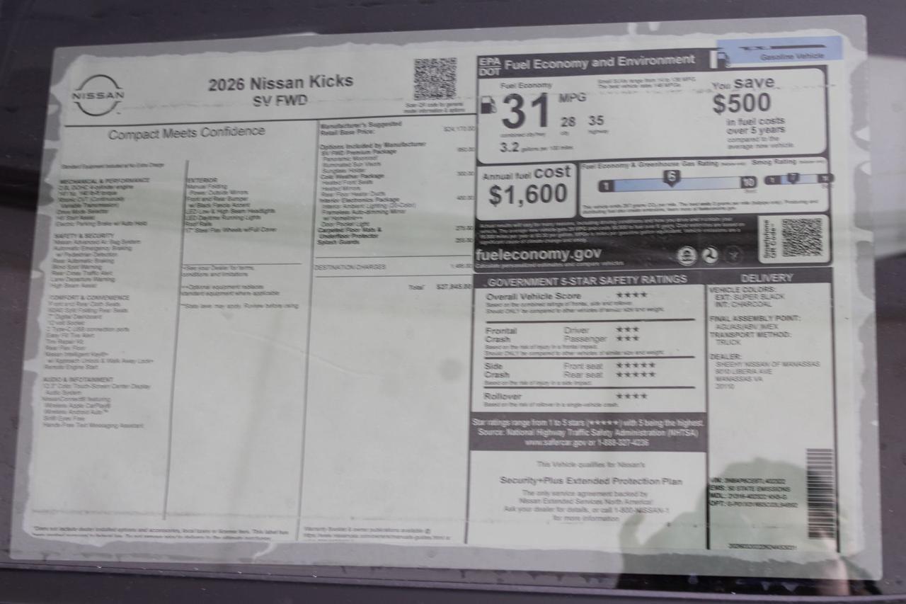 2026 Nissan Kicks SV Manassas VA