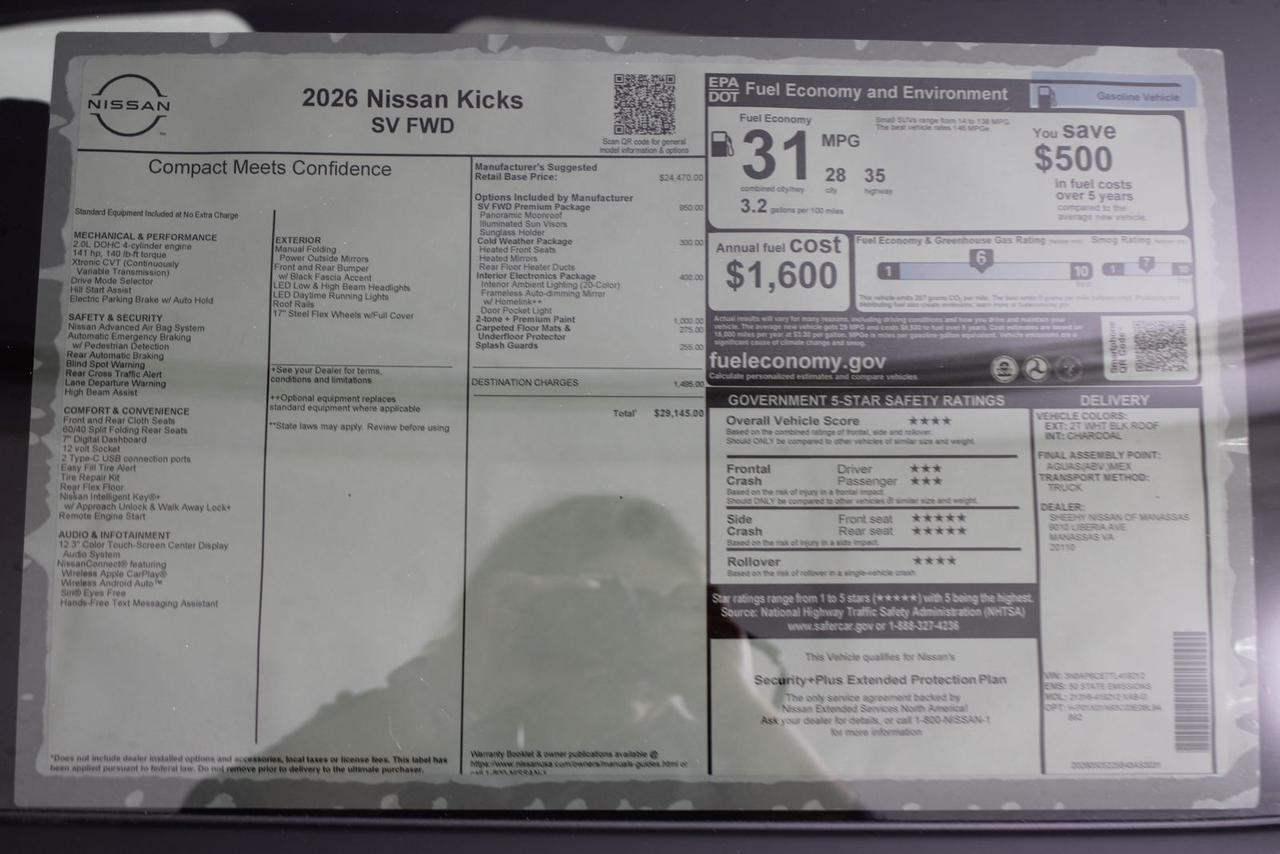 2026 Nissan Kicks SV Manassas VA