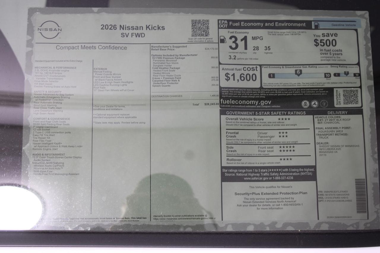 2026 Nissan Kicks SV Manassas VA