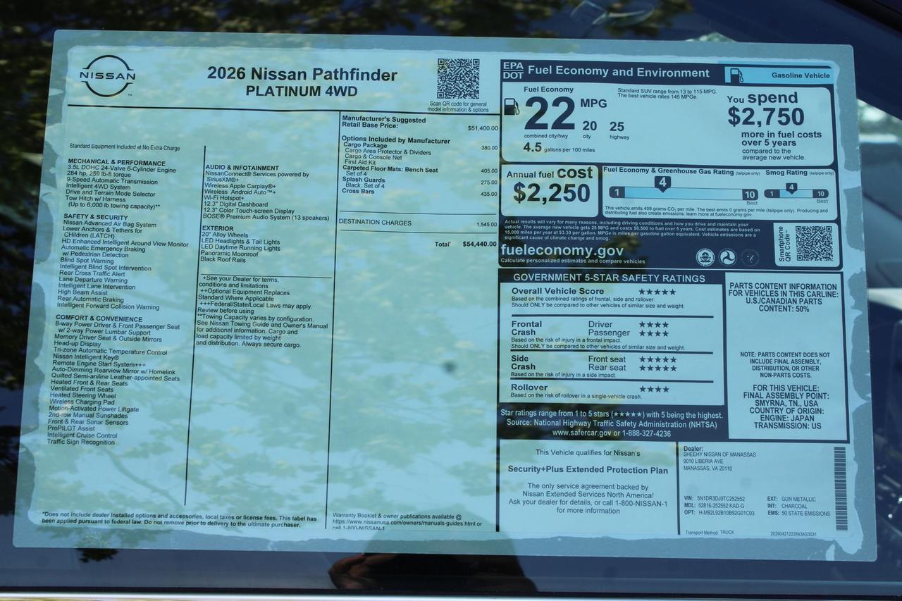 2026 Nissan Pathfinder Platinum Manassas VA