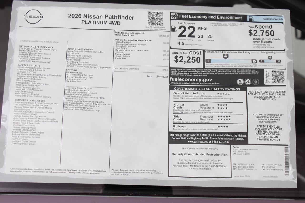 2026 Nissan Pathfinder Platinum Manassas VA