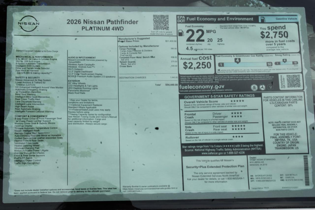 2026 Nissan Pathfinder Platinum Manassas VA