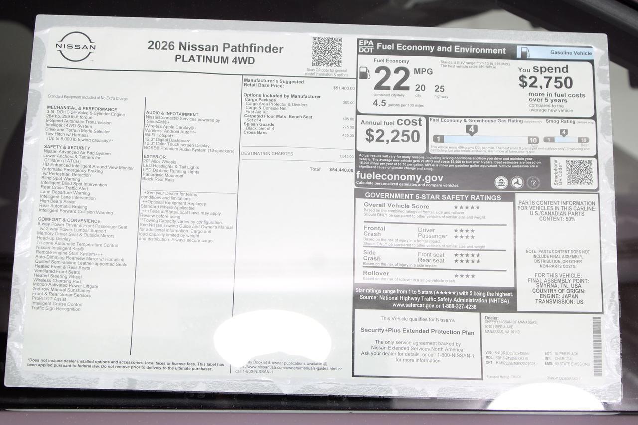 2026 Nissan Pathfinder Platinum Manassas VA