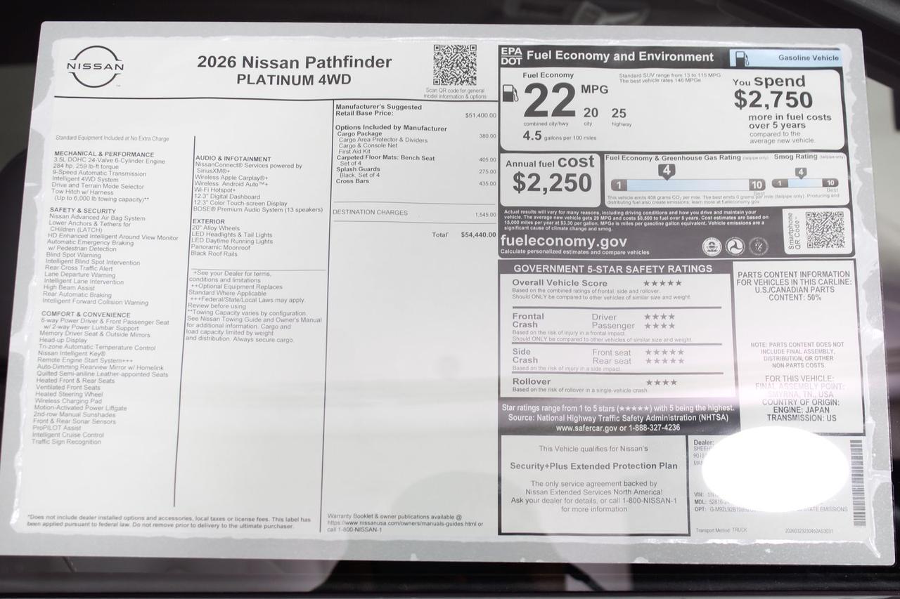 2026 Nissan Pathfinder Platinum Manassas VA