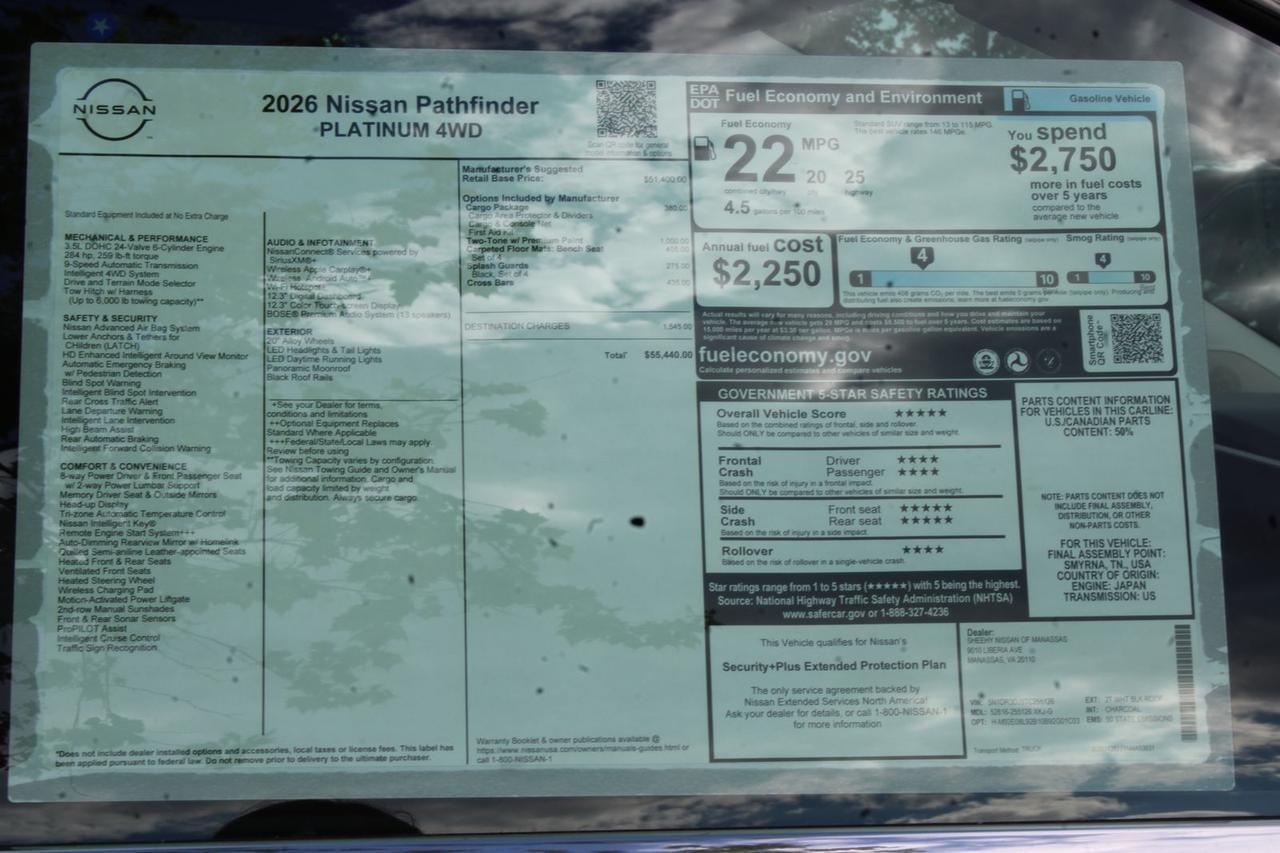 2026 Nissan Pathfinder Platinum Manassas VA