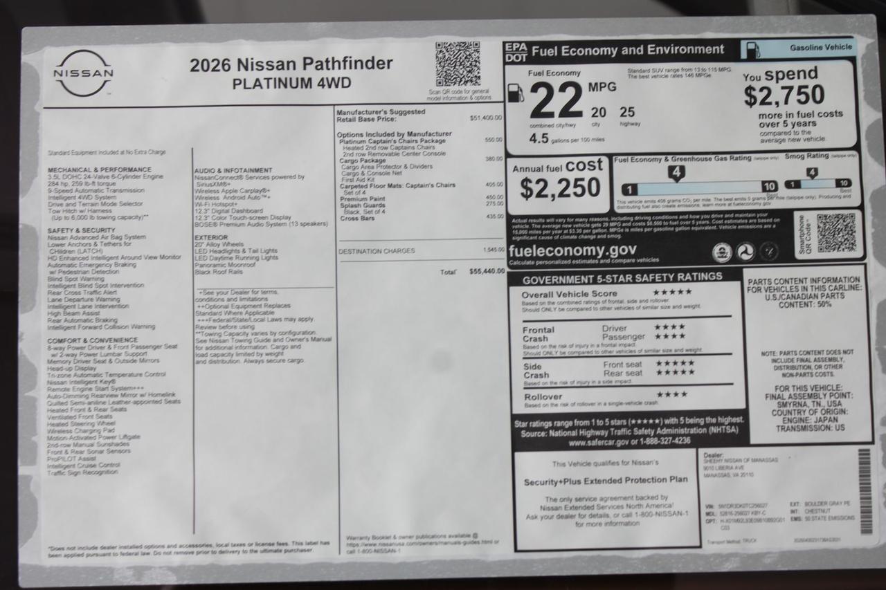 2026 Nissan Pathfinder Platinum Manassas VA