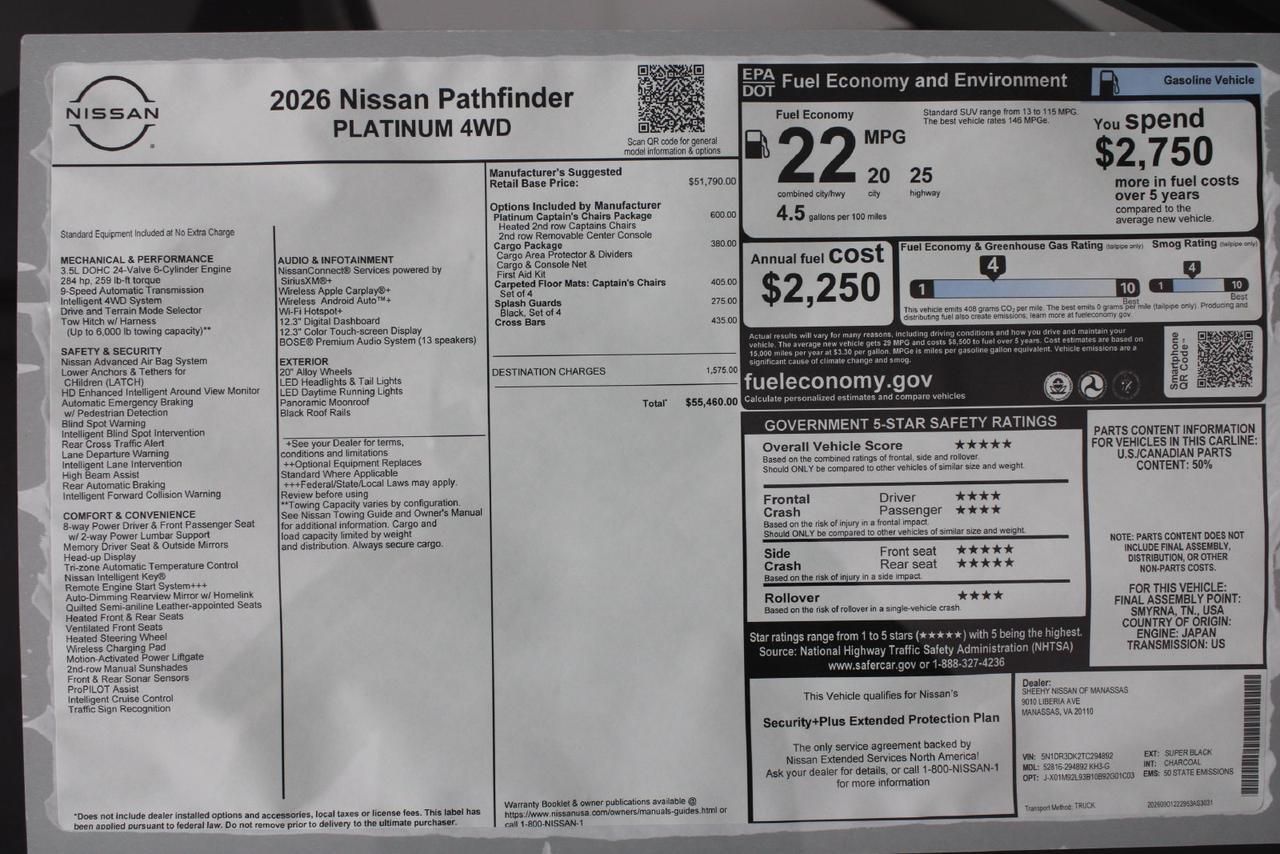 2026 Nissan Pathfinder Platinum Manassas VA