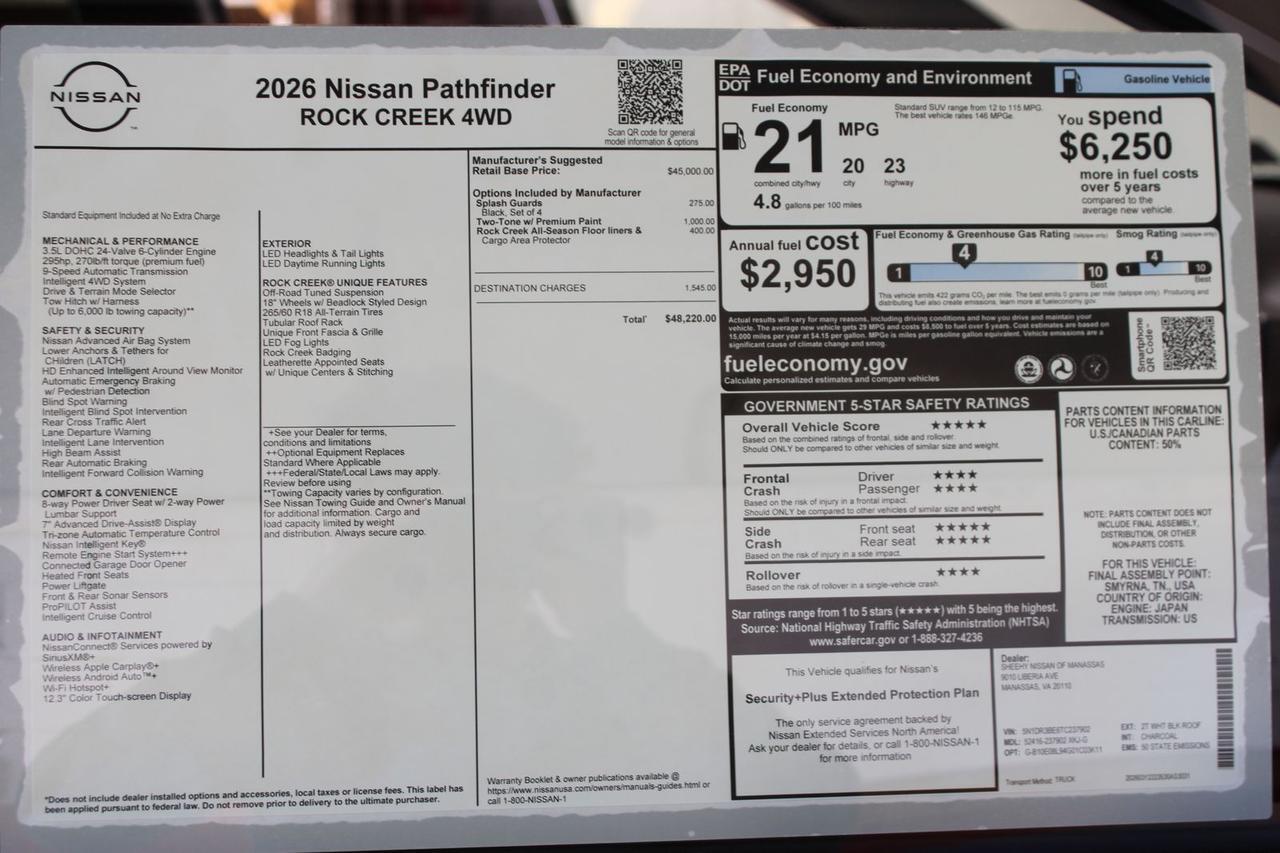 2026 Nissan Pathfinder Rock Creek Manassas VA