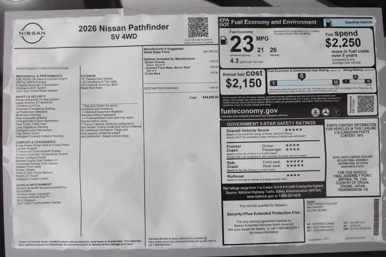 2026 Nissan Pathfinder SV Manassas VA