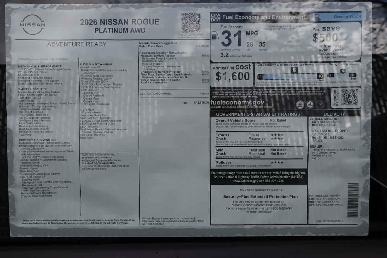 2026 Nissan Rogue Platinum Manassas VA