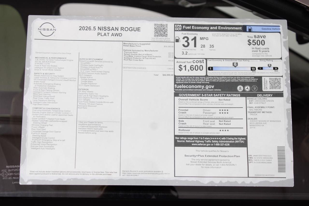 2026 Nissan Rogue Platinum Manassas VA