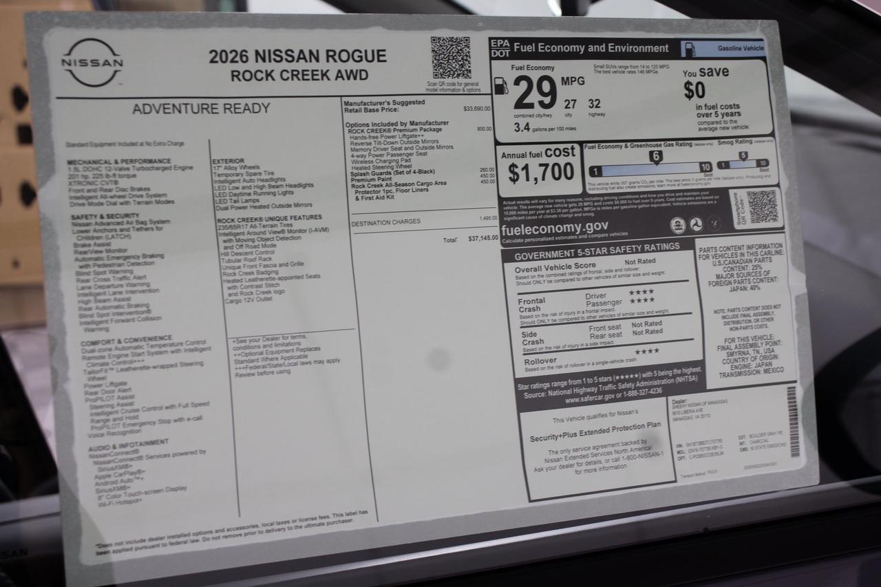 2026 Nissan Rogue Rock Creek Manassas VA