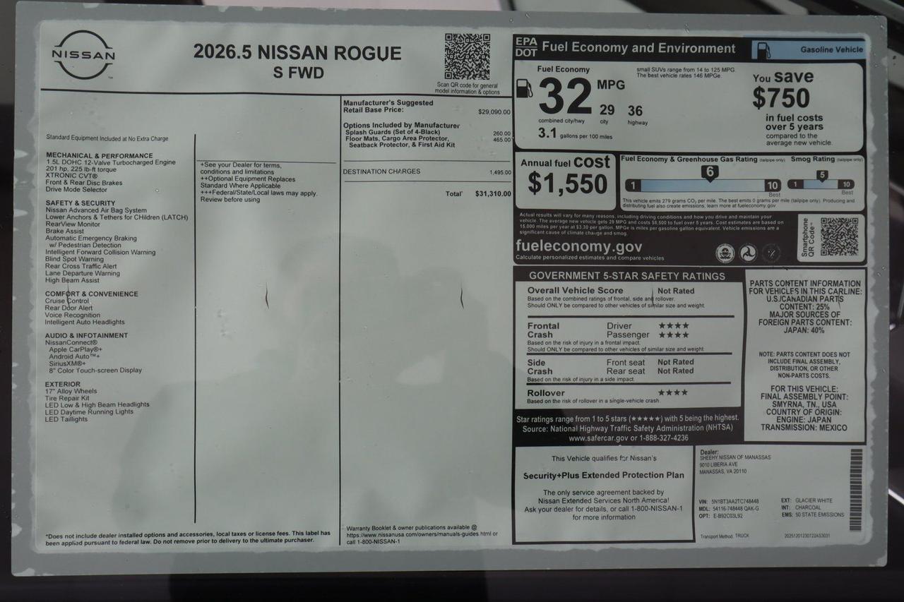 2026 Nissan Rogue S Manassas VA