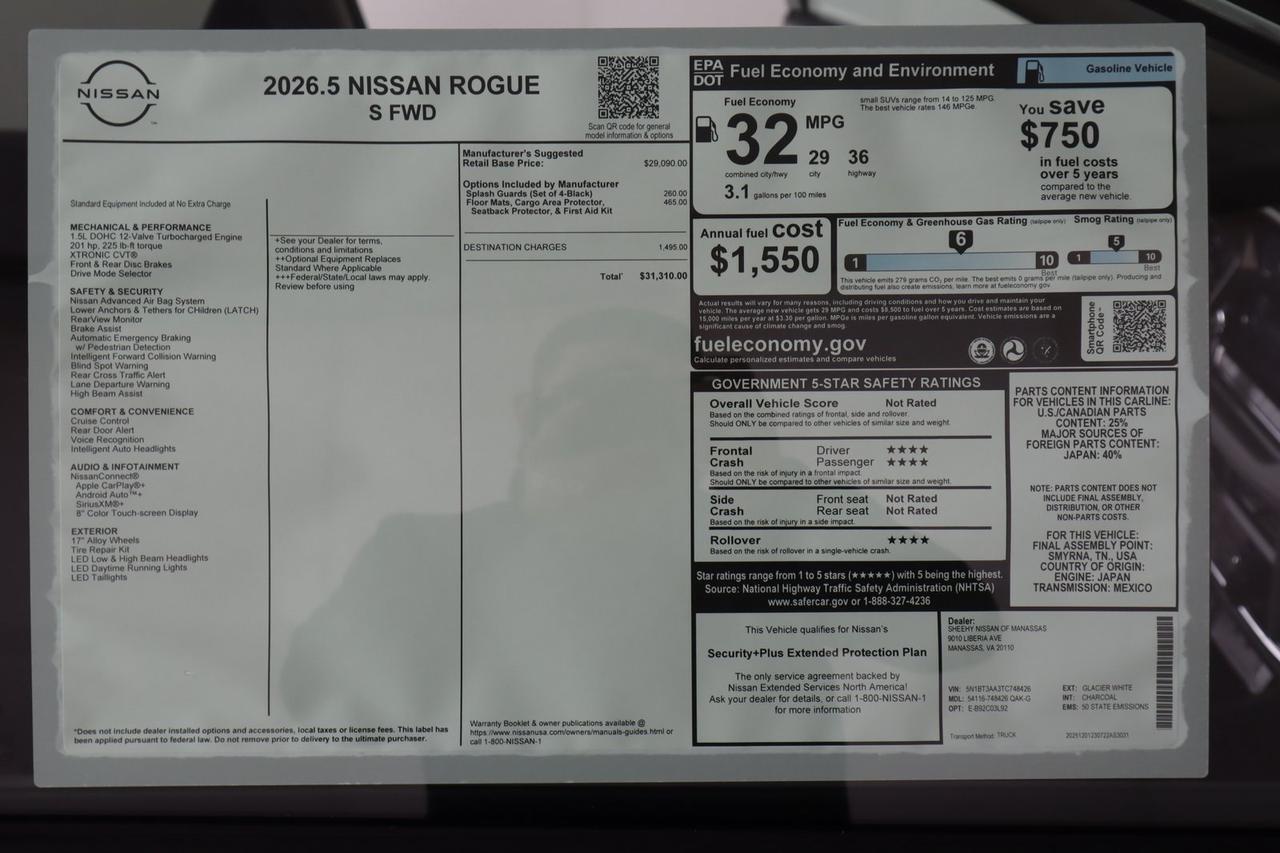 2026 Nissan Rogue S Manassas VA