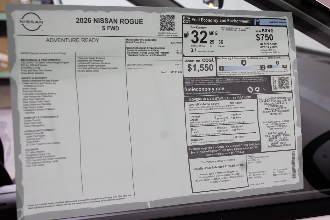 2026 Nissan Rogue S Manassas VA