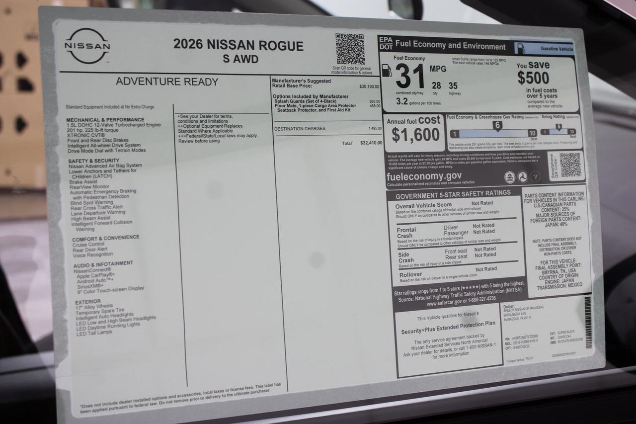 2026 Nissan Rogue S Manassas VA