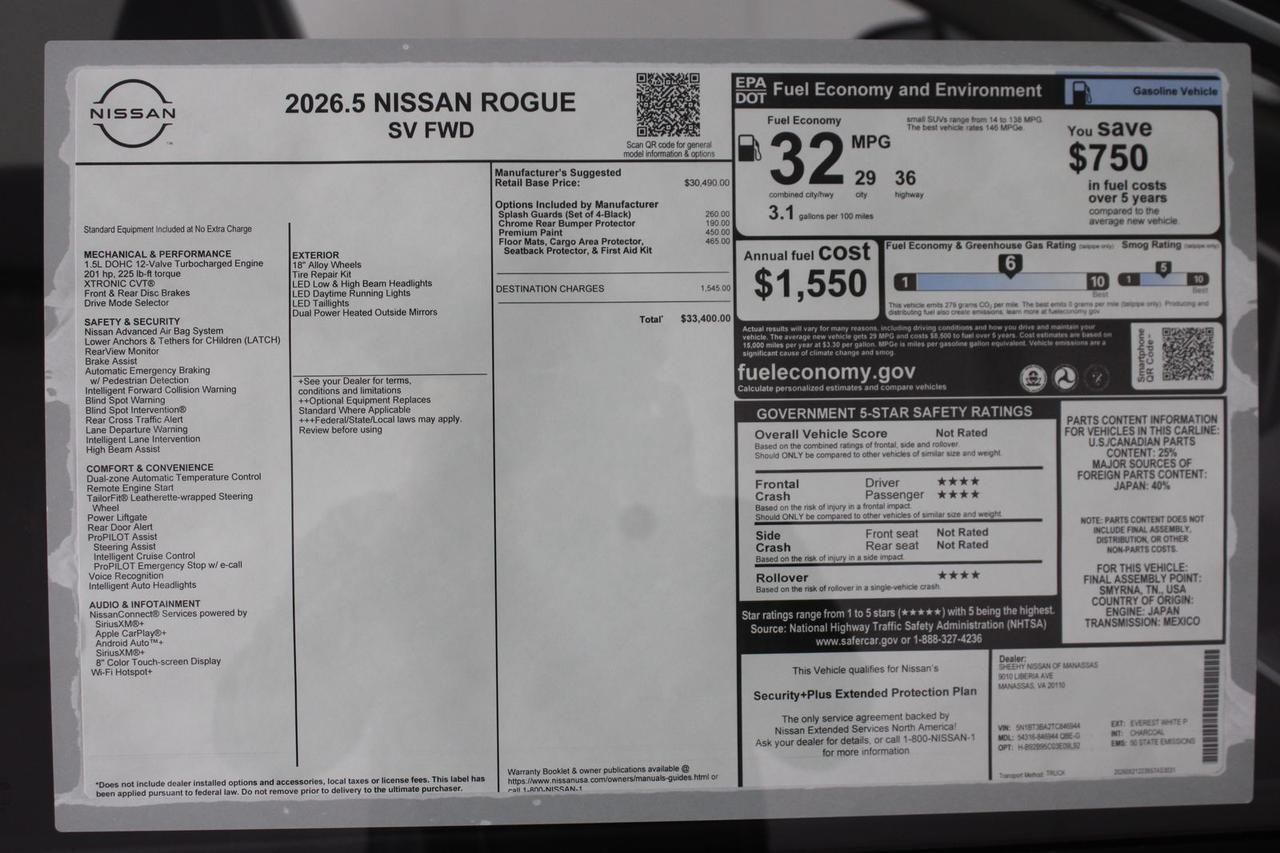 2026 Nissan Rogue SV Manassas VA