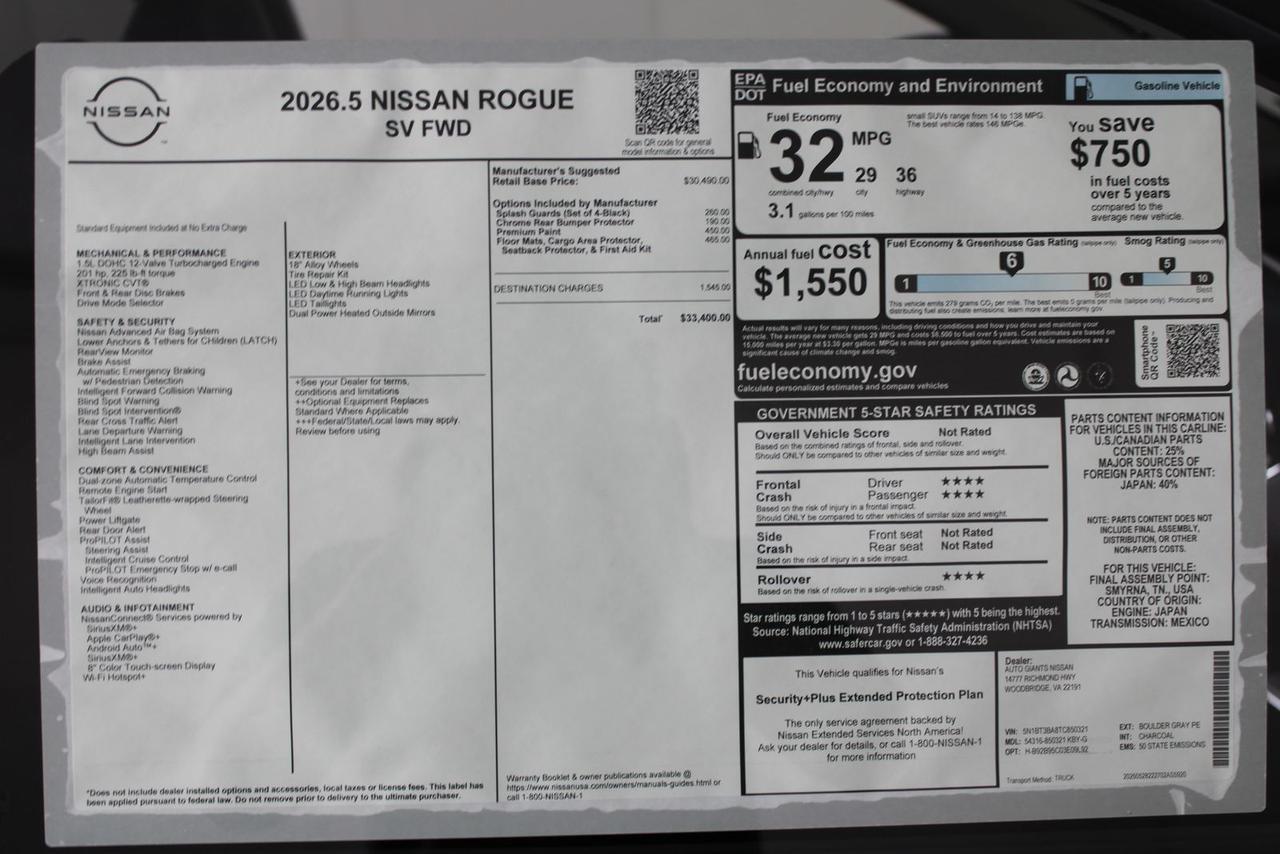 2026 Nissan Rogue SV Manassas VA