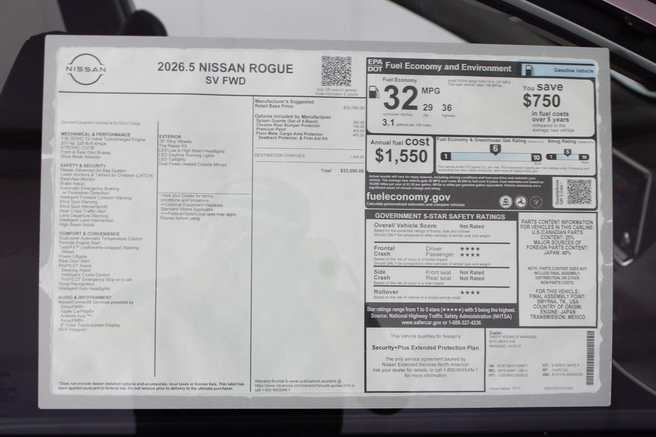 2026 Nissan Rogue SV Manassas VA