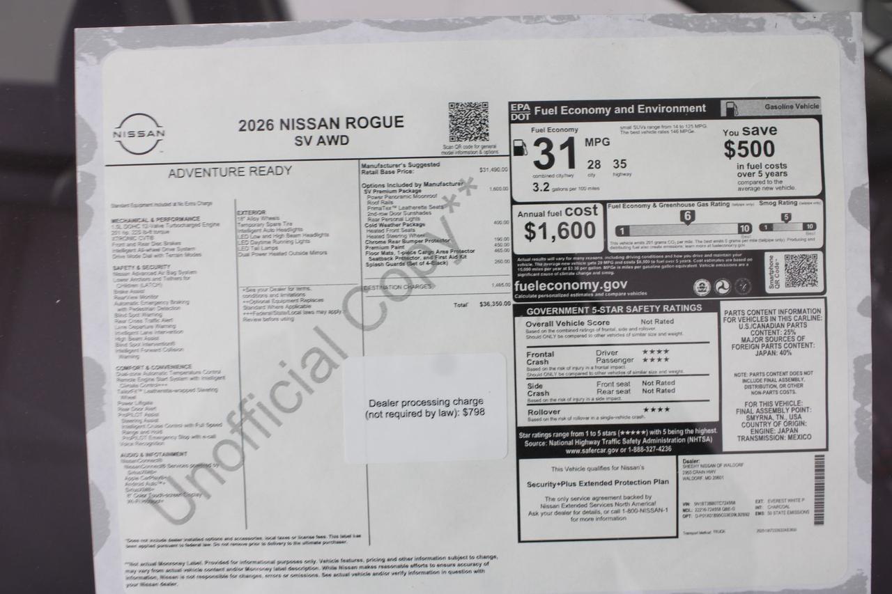 2026 Nissan Rogue SV Manassas VA