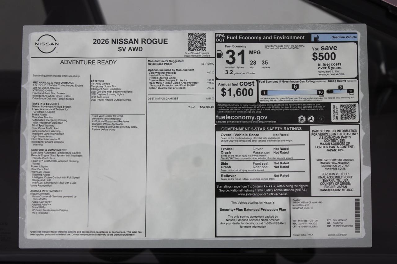 2026 Nissan Rogue SV Manassas VA