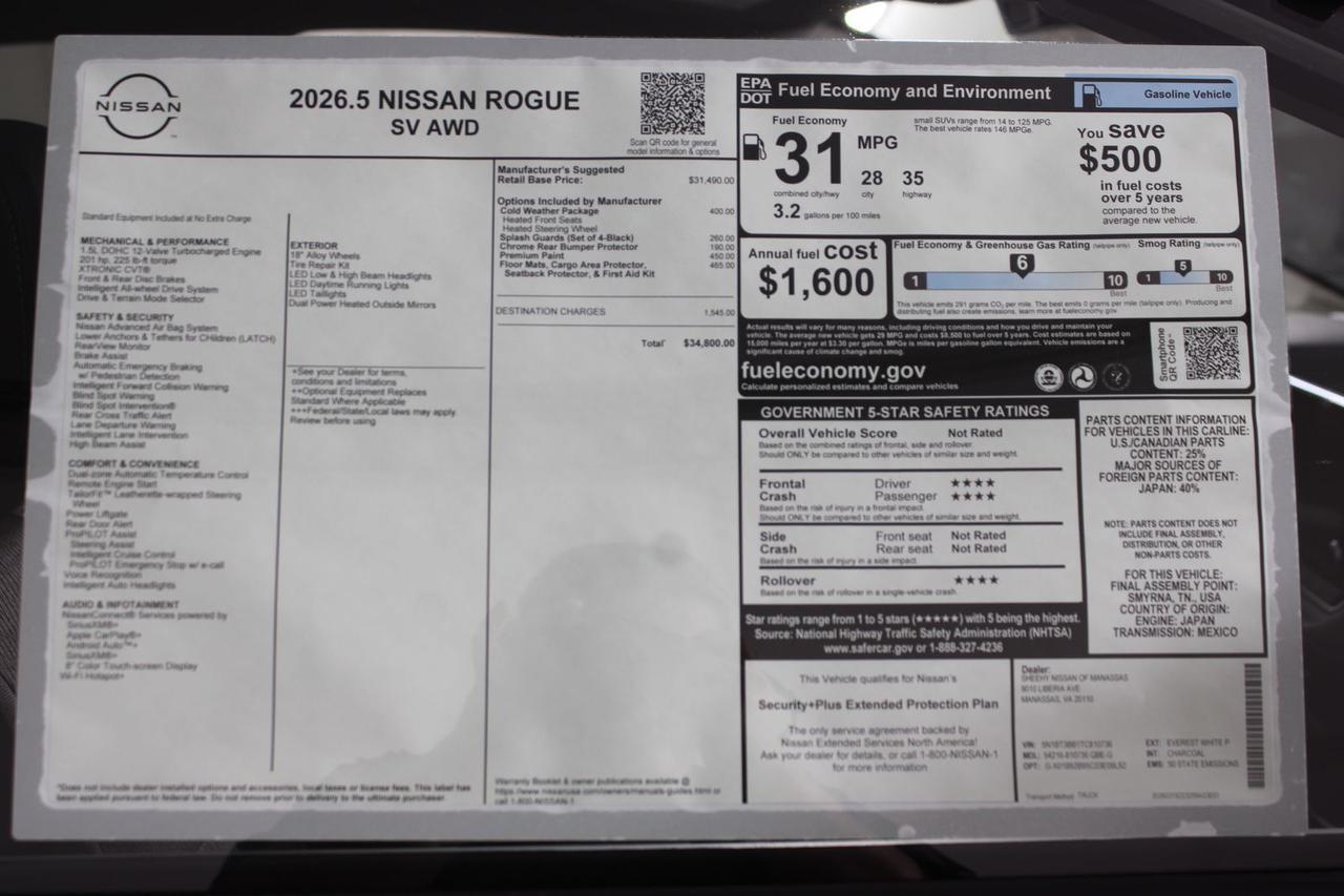 2026 Nissan Rogue SV Manassas VA