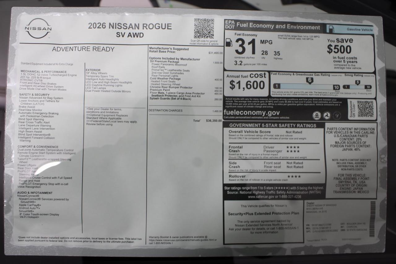 2026 Nissan Rogue SV Manassas VA