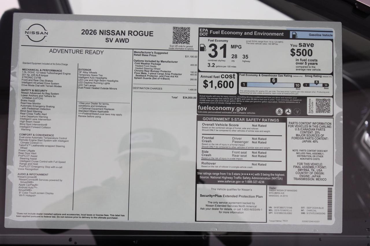 2026 Nissan Rogue SV Manassas VA