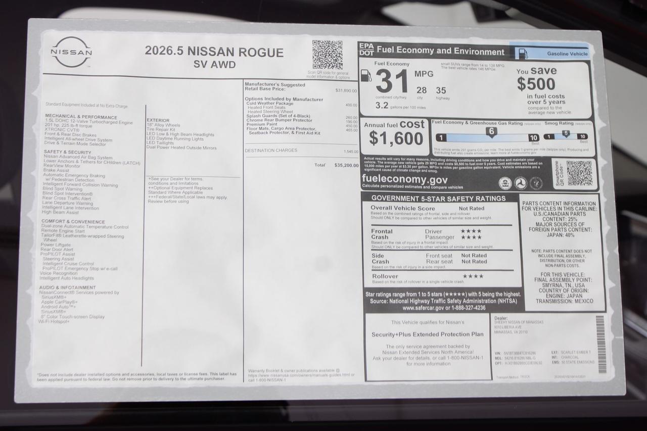 2026 Nissan Rogue SV Manassas VA