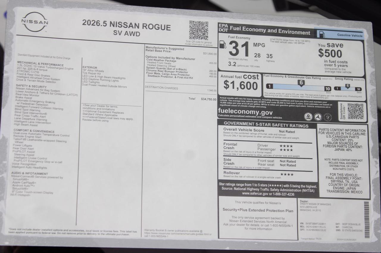 2026 Nissan Rogue SV Manassas VA