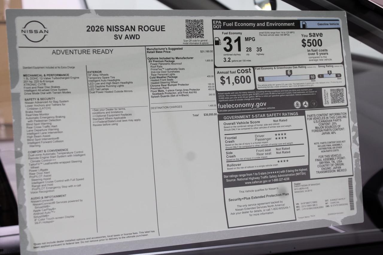 2026 Nissan Rogue SV Manassas VA