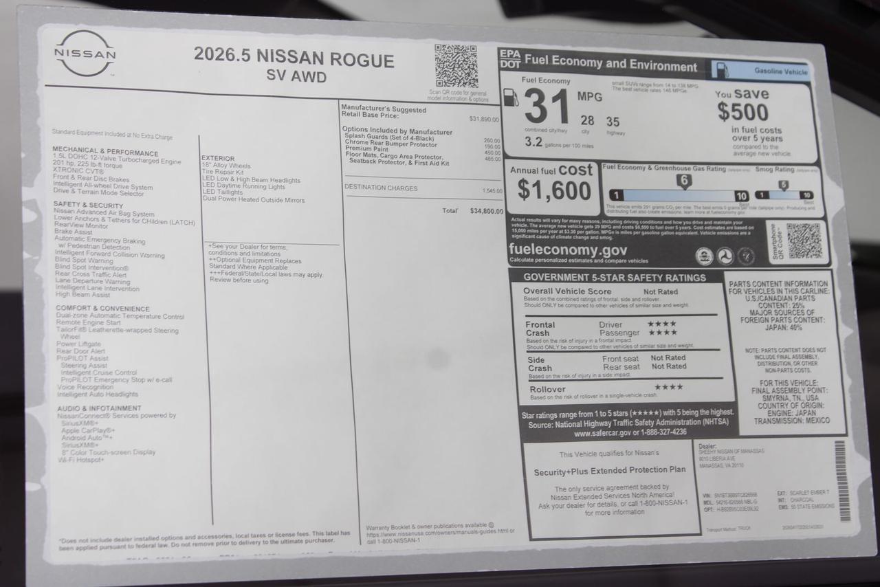 2026 Nissan Rogue SV Manassas VA