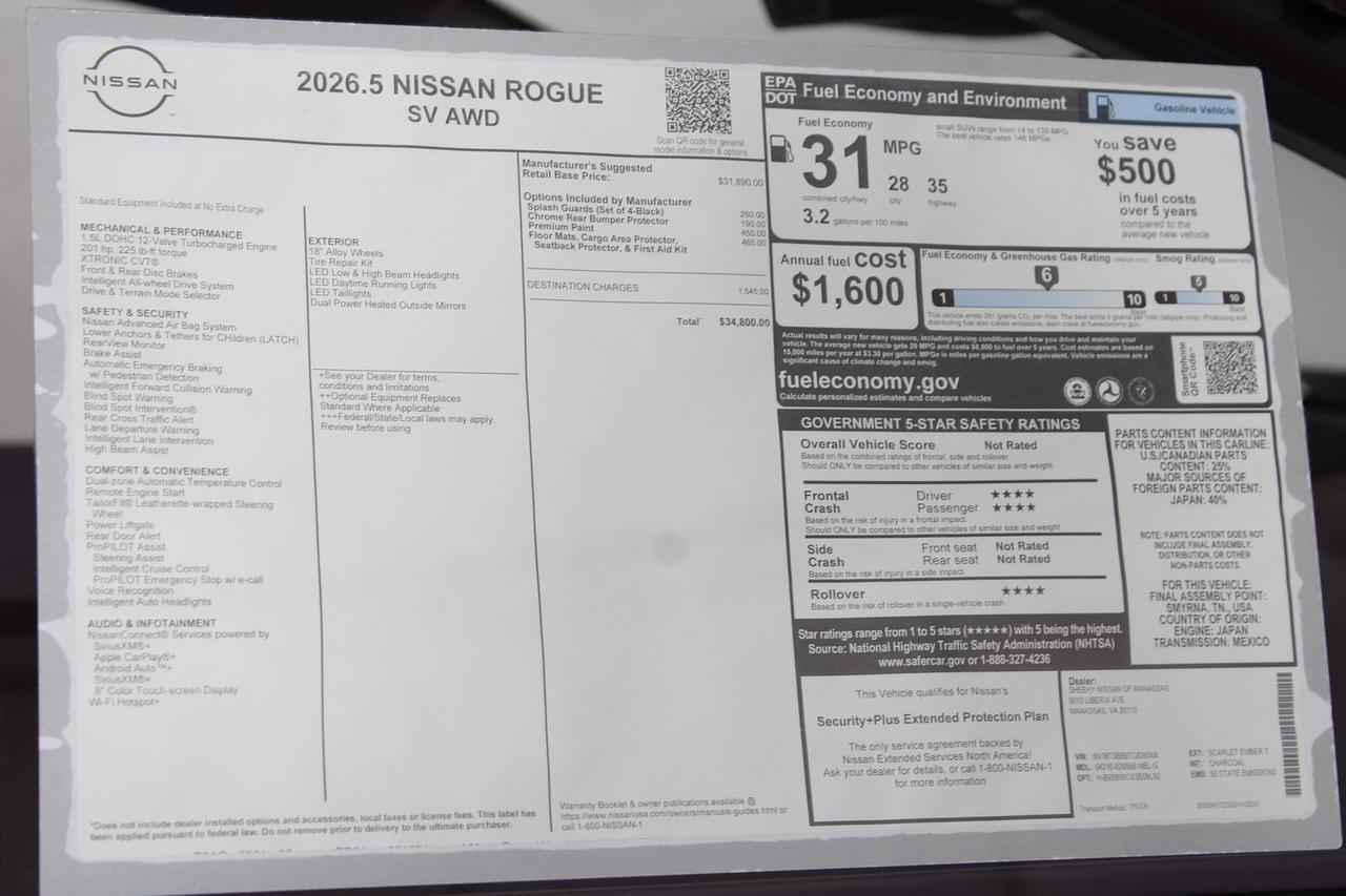 2026 Nissan Rogue SV Manassas VA
