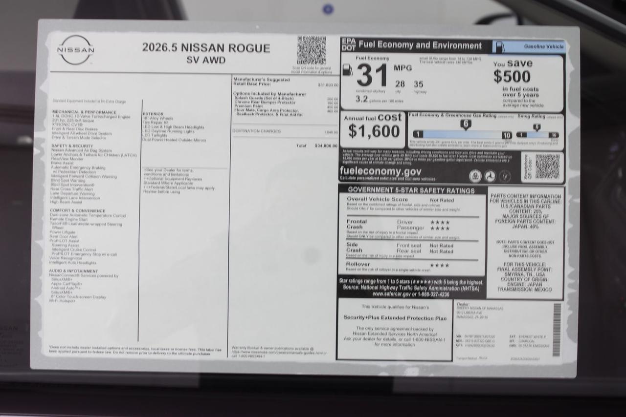2026 Nissan Rogue SV Manassas VA