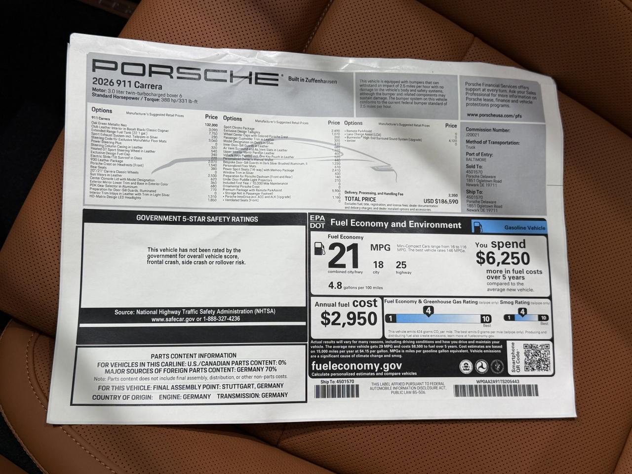 2026 Porsche 911 Carrera Newark DE