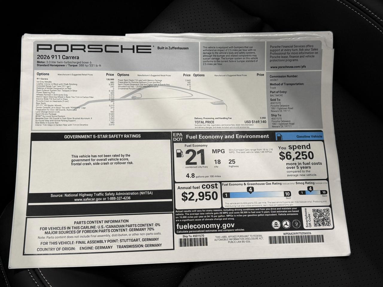 2026 Porsche 911 Carrera Newark DE