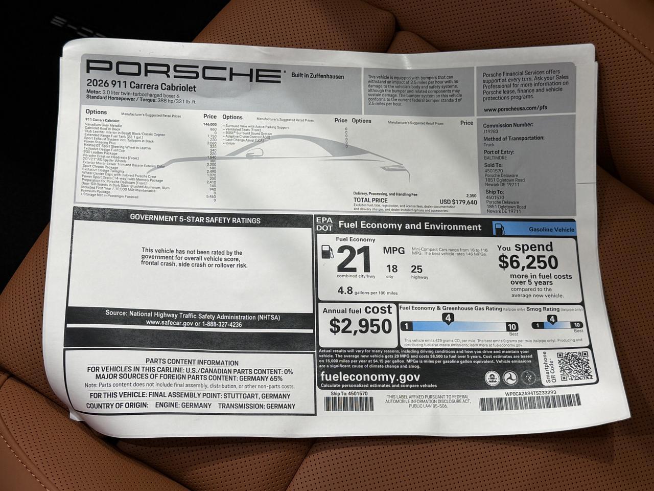 2026 Porsche 911 Carrera Newark DE