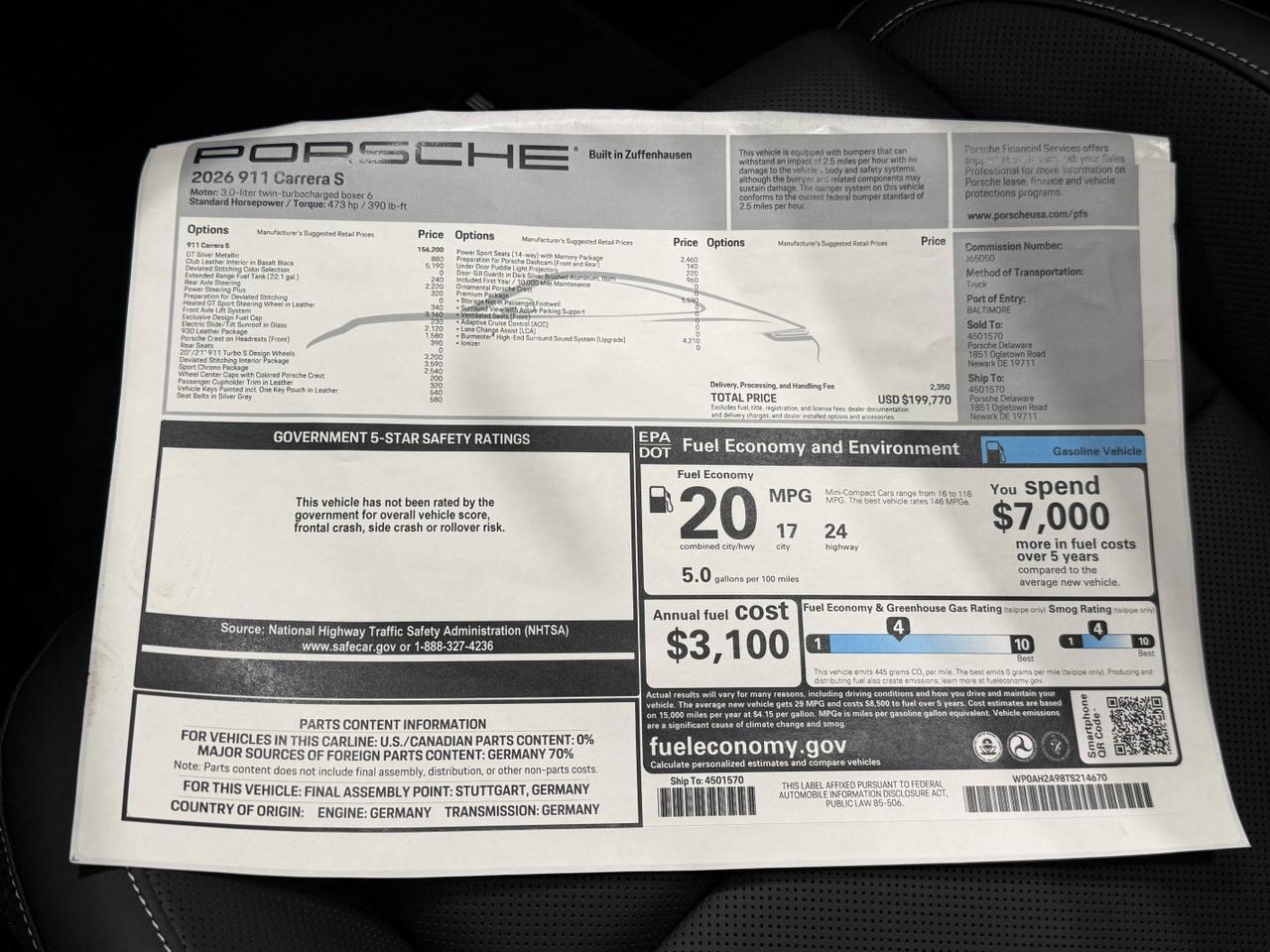 2026 Porsche 911 Carrera S Newark DE