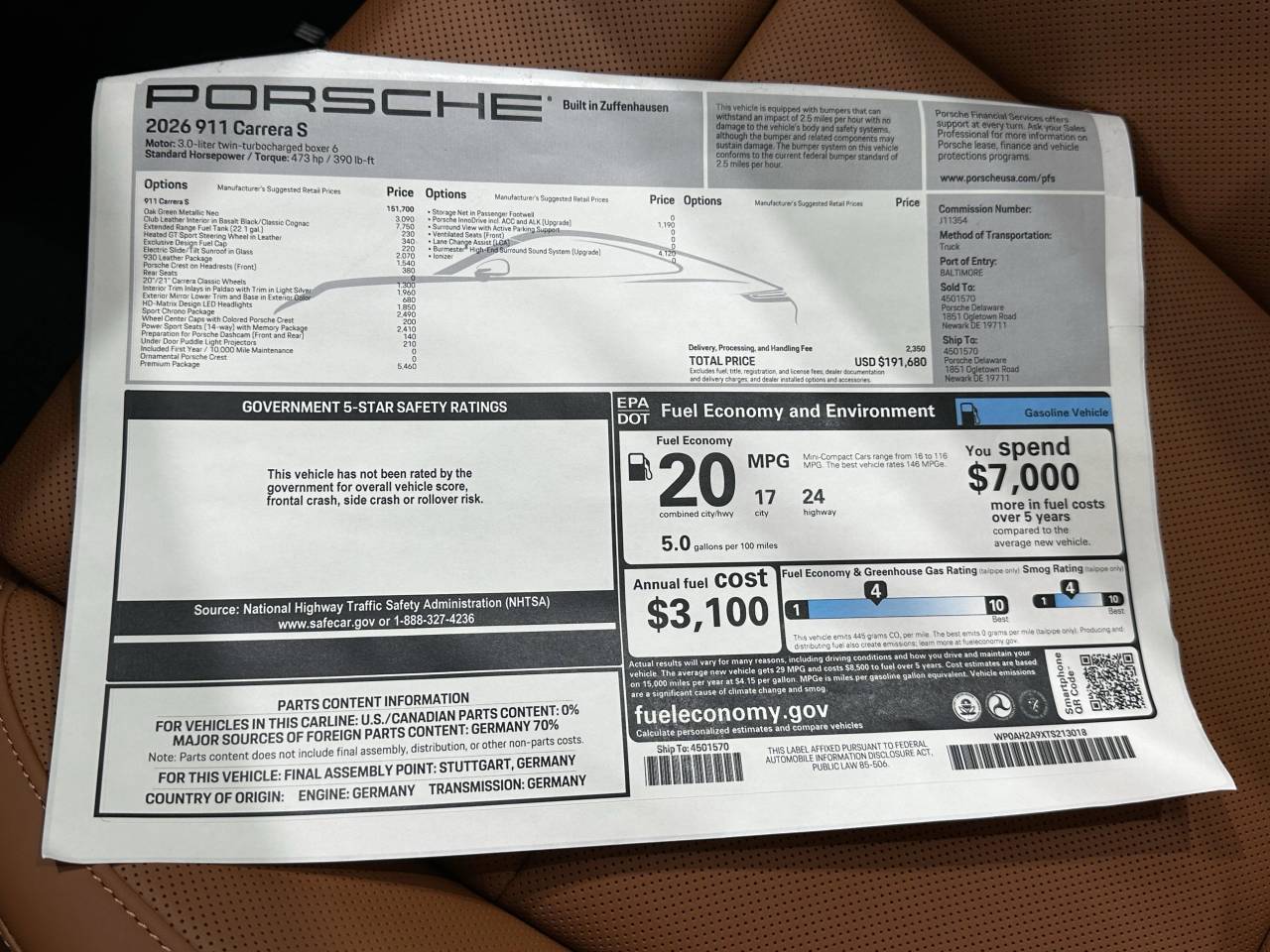 2026 Porsche 911 Carrera S Newark DE
