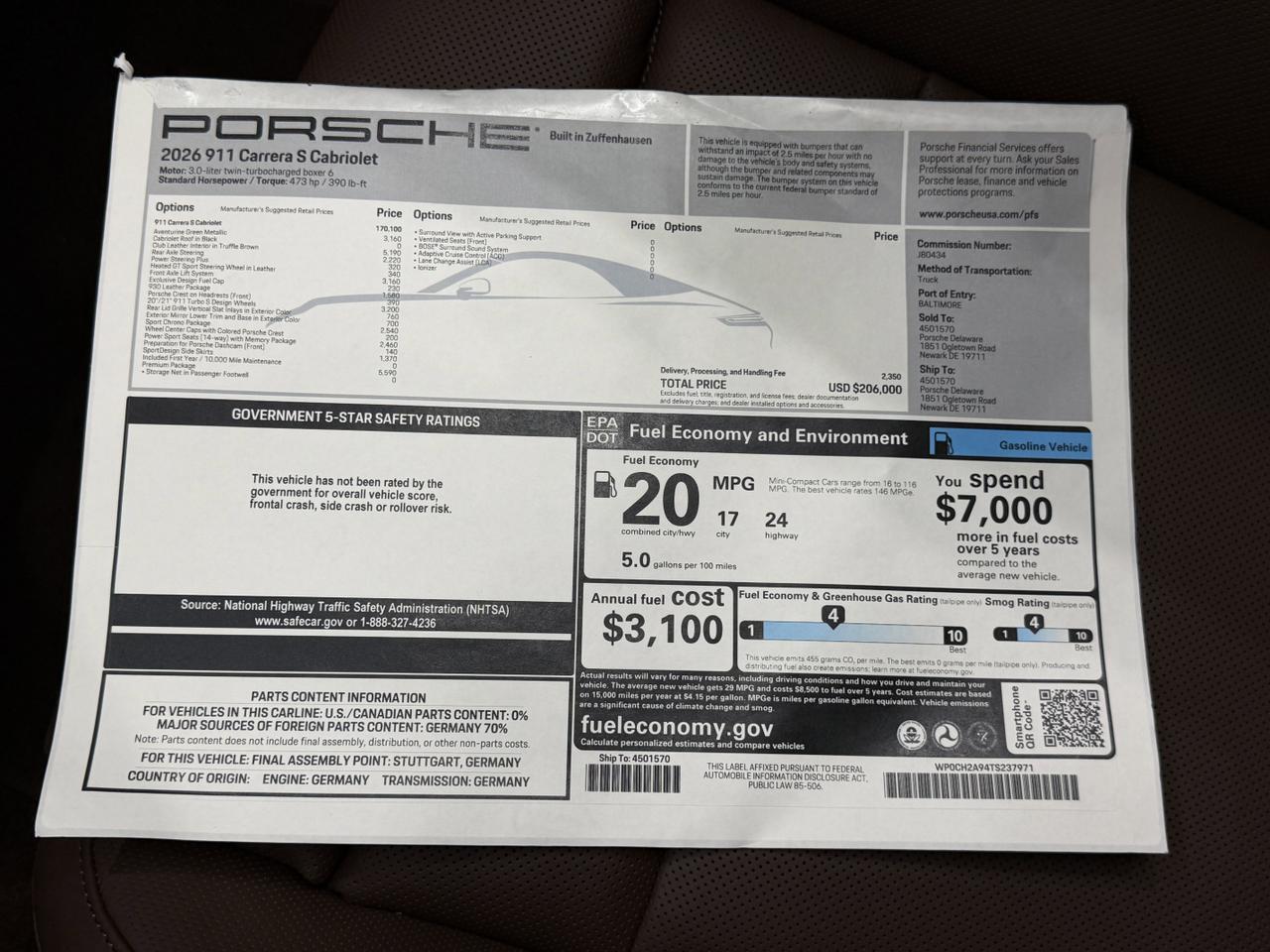 2026 Porsche 911 Carrera S Newark DE