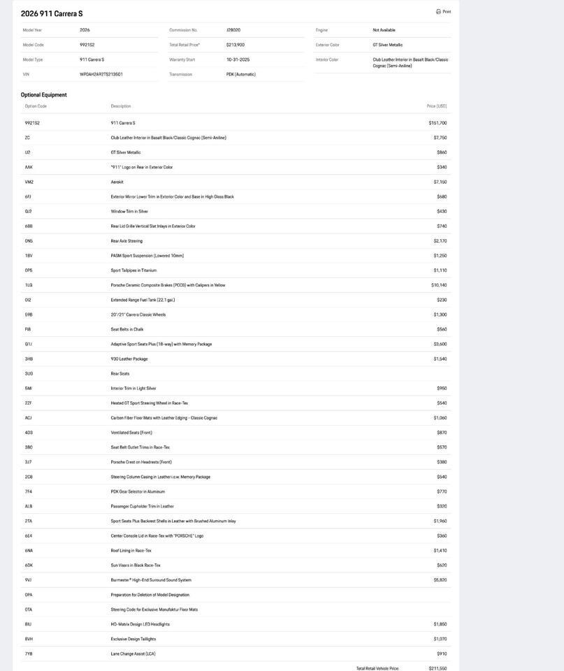 2026 Porsche 911 Carrera S Pompano Beach FL