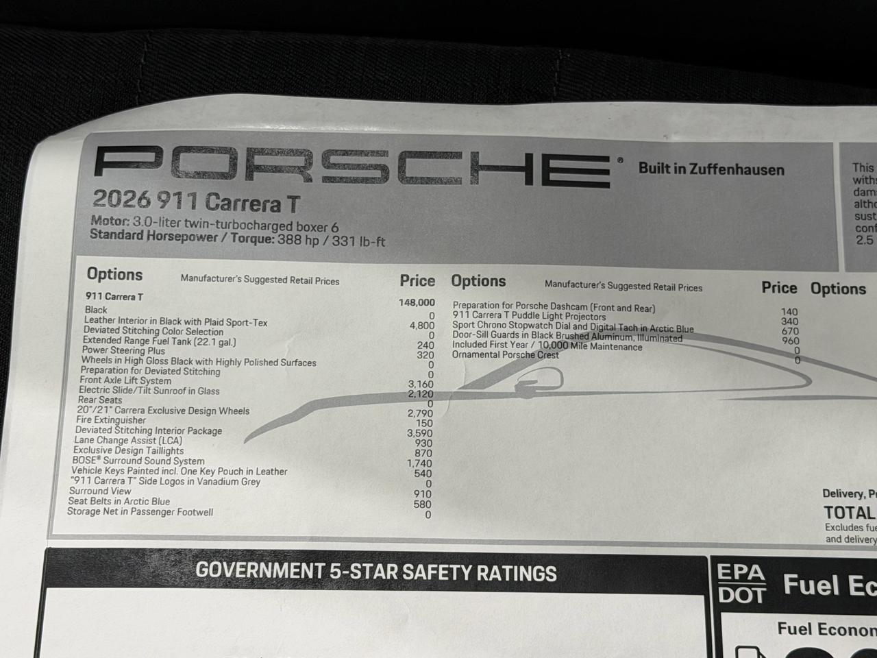2026 Porsche 911 Carrera T Newark DE