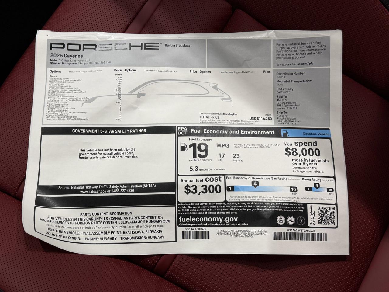 2026 Porsche Cayenne Newark DE