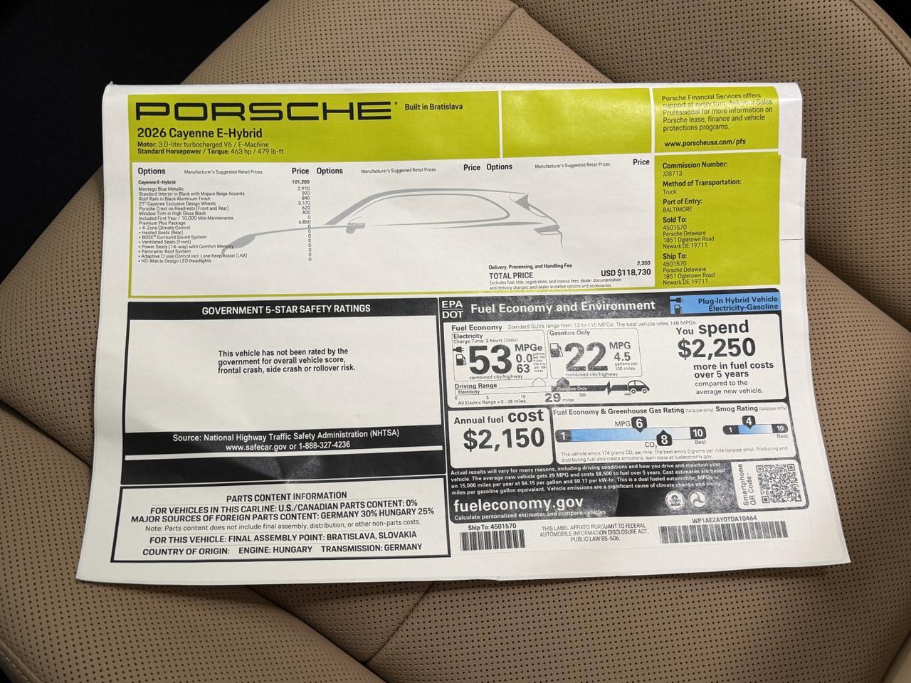 2026 Porsche Cayenne E-Hybrid Newark DE