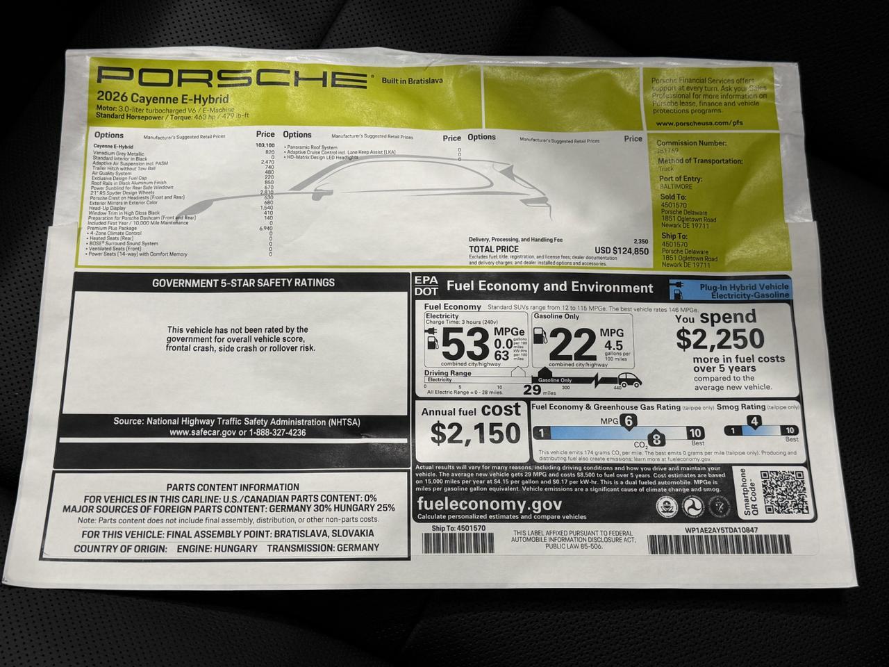 2026 Porsche Cayenne E-Hybrid Newark DE