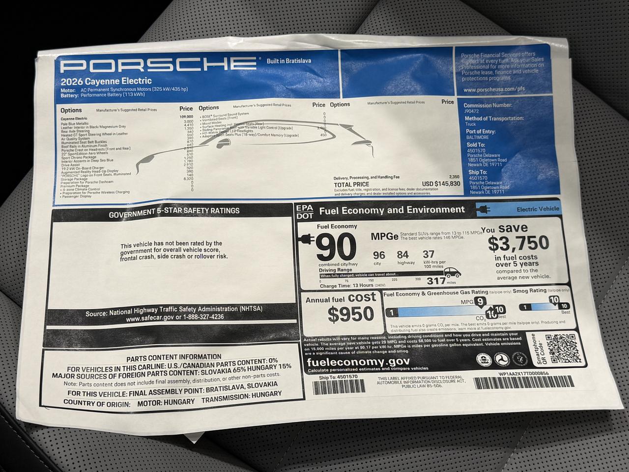 2026 Porsche Cayenne Electric Newark DE